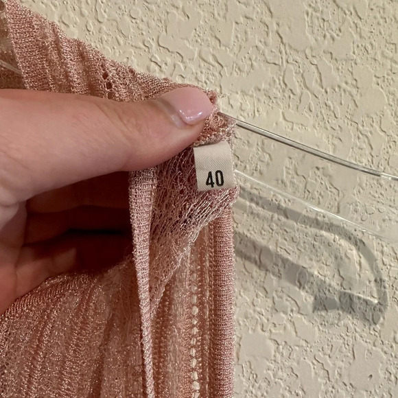 M Missoni Stretch Lace Peplum Dress US4 Baby Pink Shimmer Wedding - Picture 6 of 7